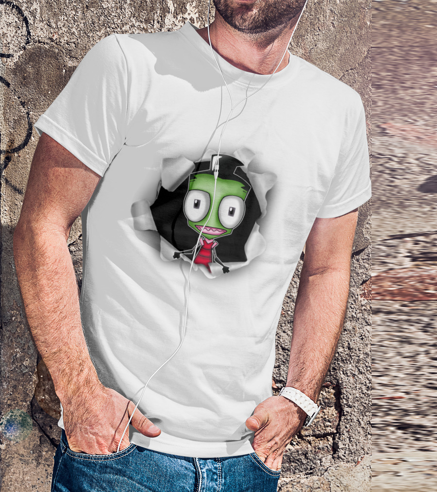 3D Hole Gir Invader Zim T-Shirt