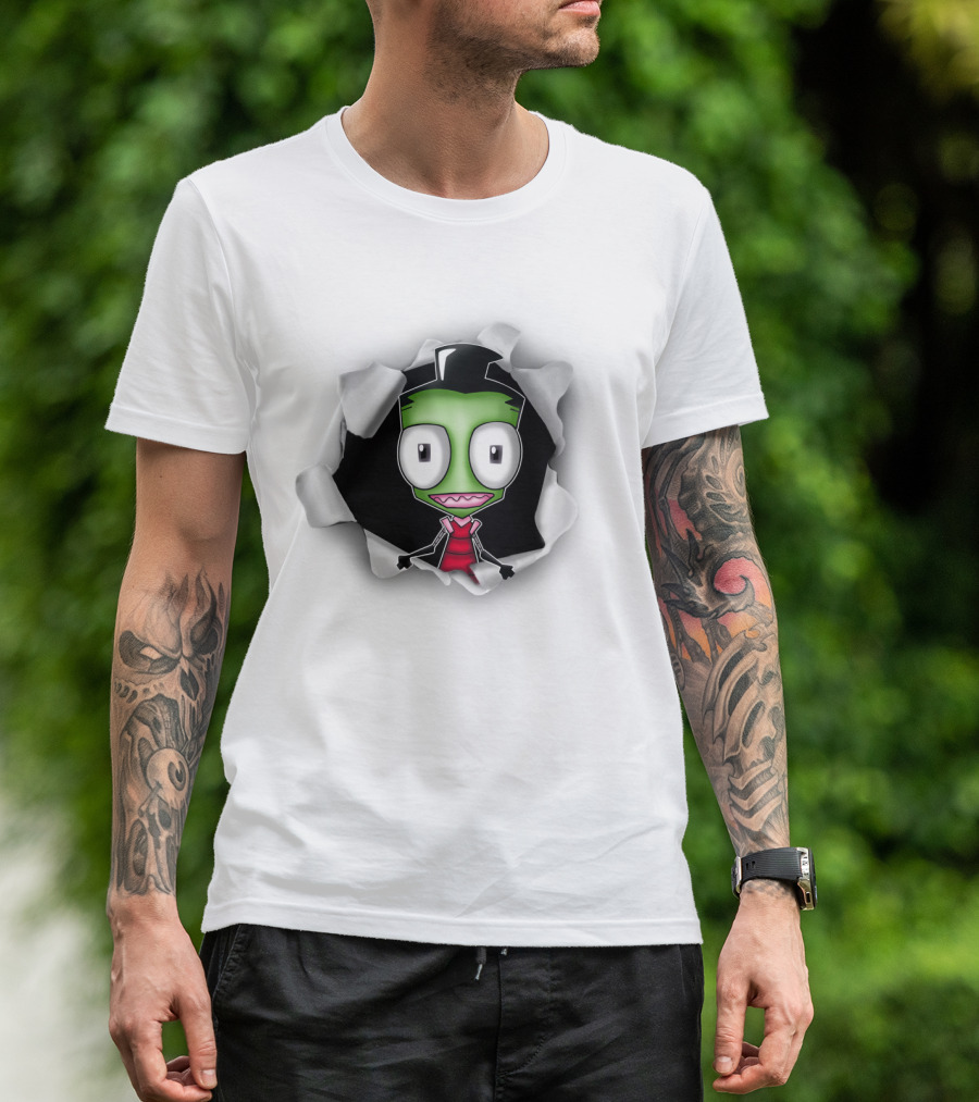 3D Hole Gir Invader Zim T-Shirt