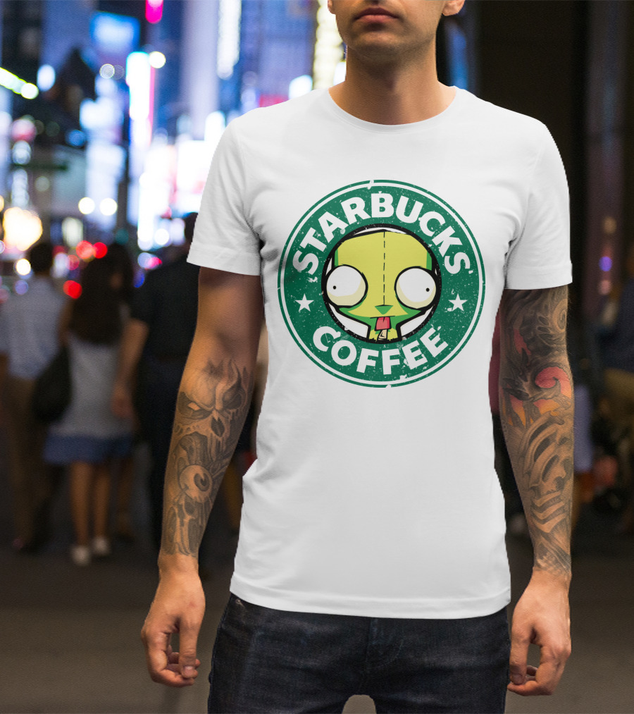 Starbucks Coffee Cute Gir Invader Zim T-Shirt