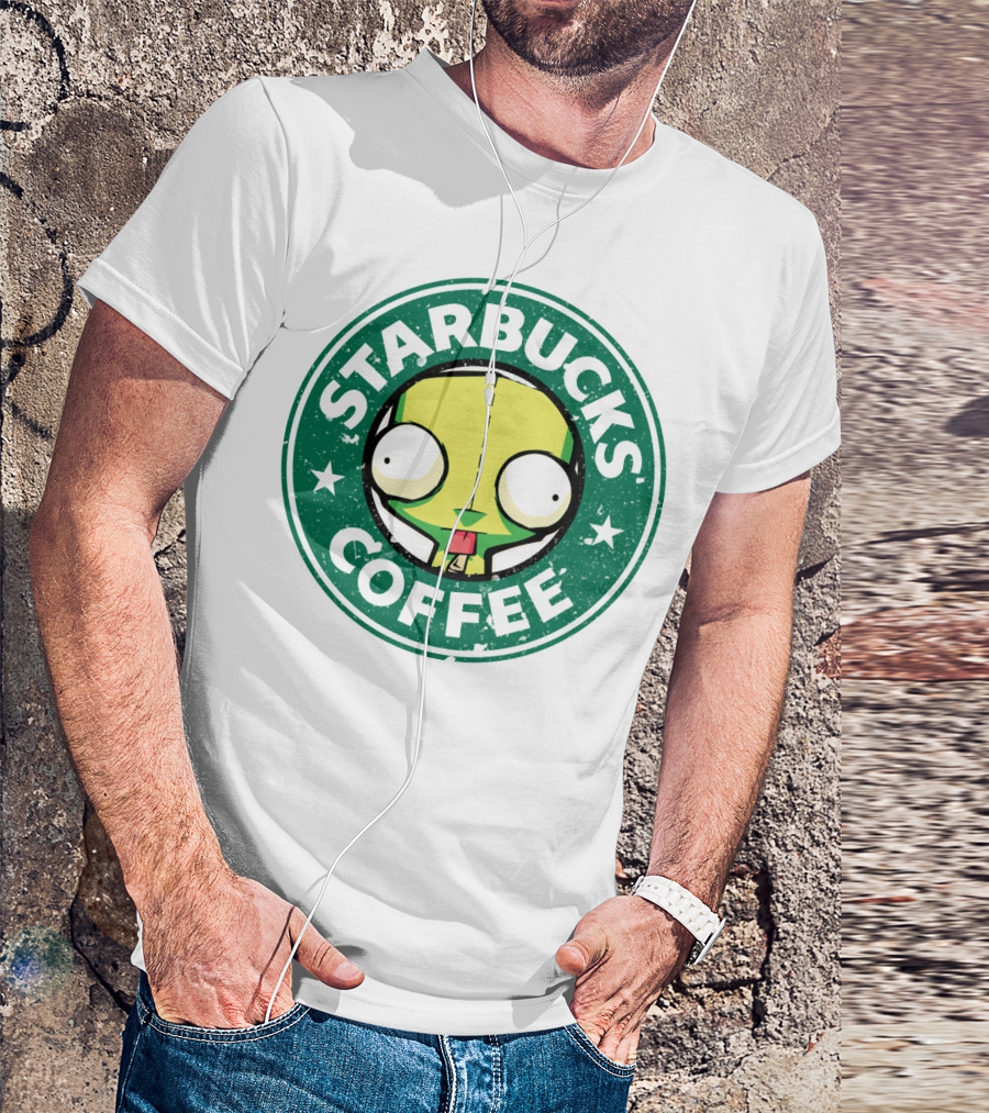 Starbucks Coffee Cute Gir Invader Zim T-Shirt