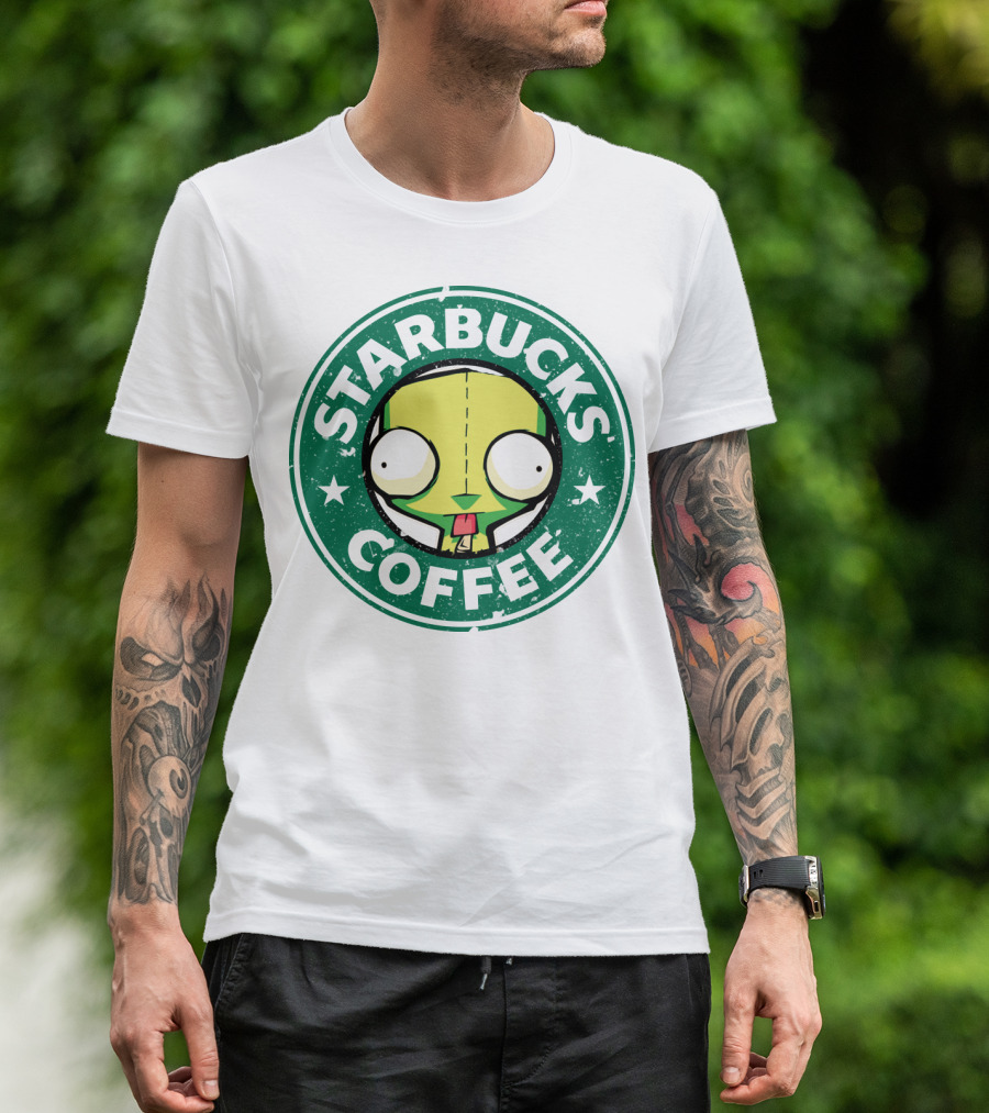 Starbucks Coffee Cute Gir Invader Zim T-Shirt