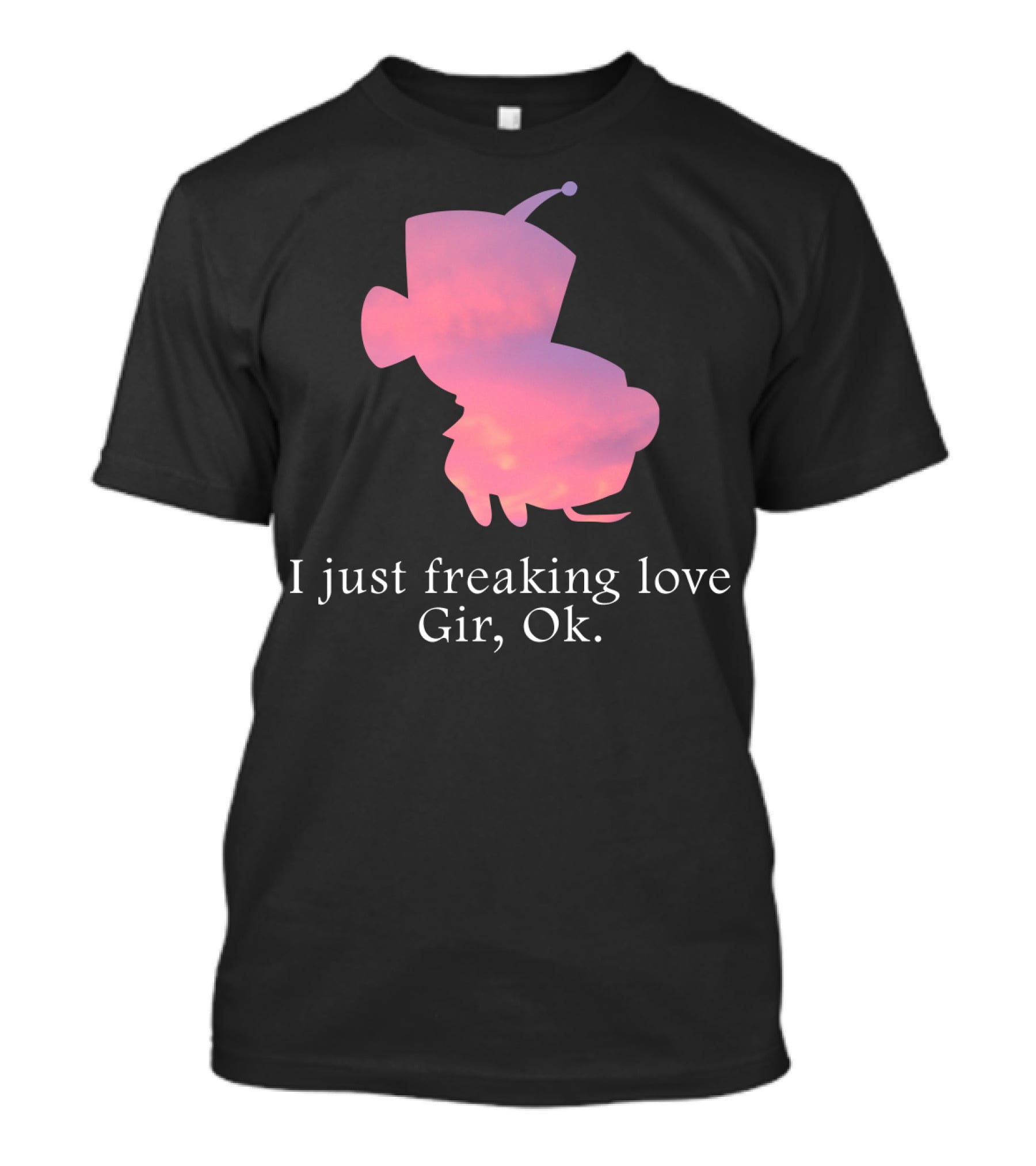 I Just Freaking Love Gir Invader Zim Silhouette Clouds T-Shirt