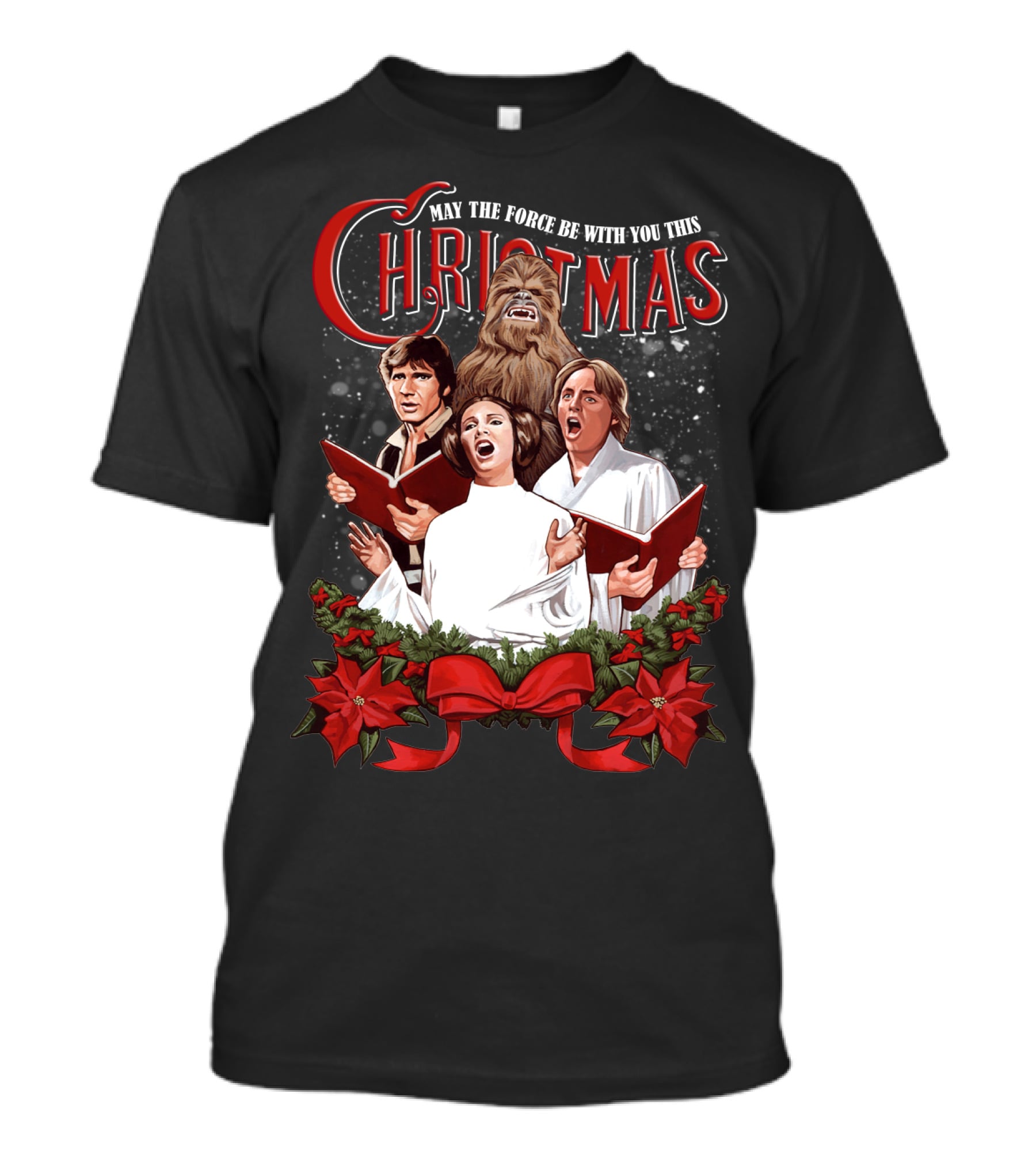 May The Force Be With You This Christmas Chewbacca Star Wars T-Shirt