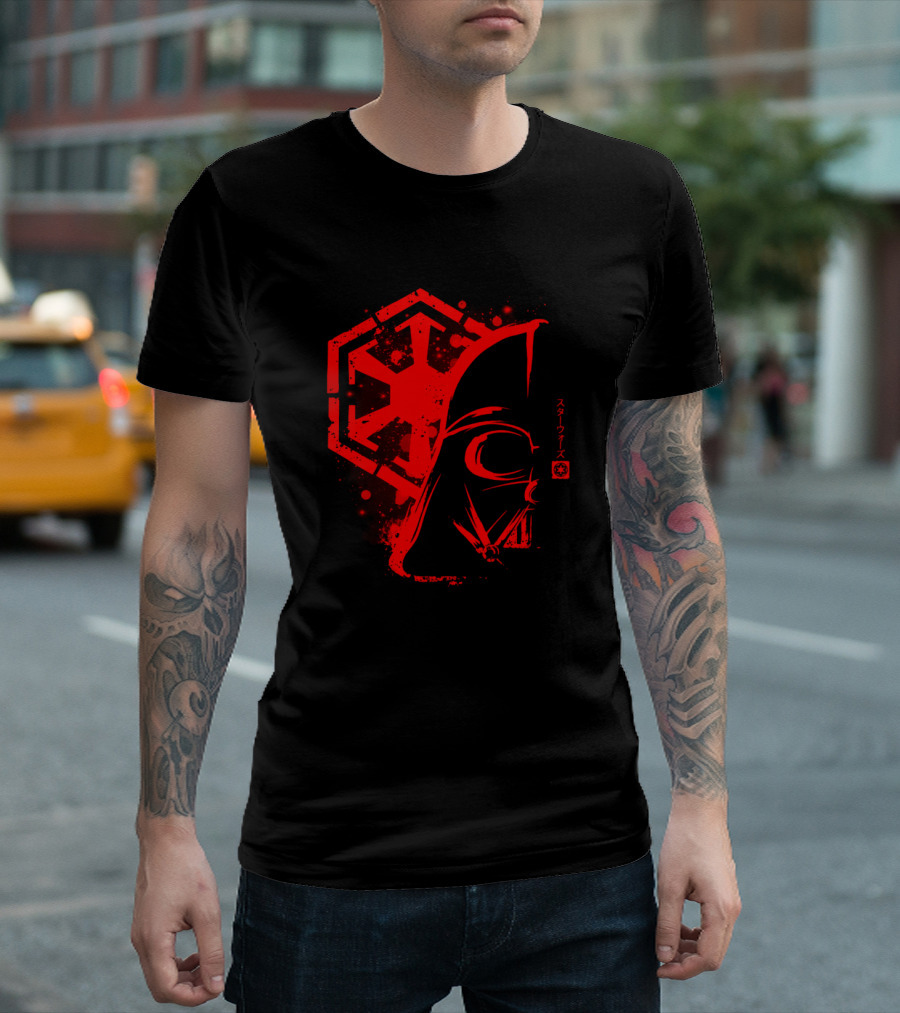 Dark Force Darth Vader Imperial Emblem Star Wars T-Shirt