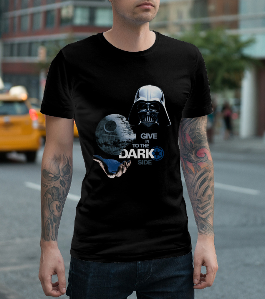 Darth Vader Star Wars Give In To The Dark Side with Death Star T-Shirt