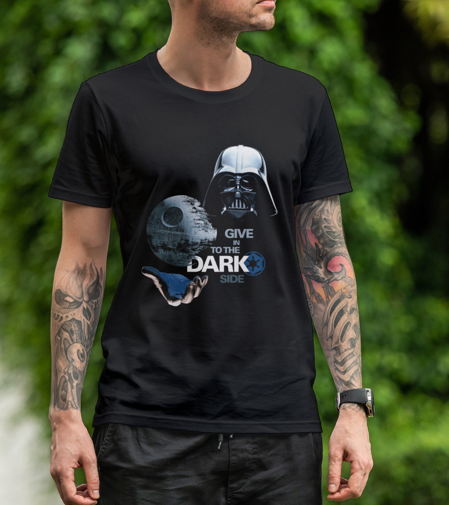 Darth Vader Star Wars Give In To The Dark Side With Death Star T-Shirt