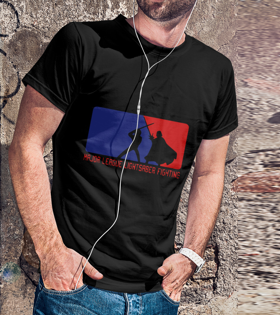 Major League Lightsaber Fighting Darth Vader Star Wars T-Shirt