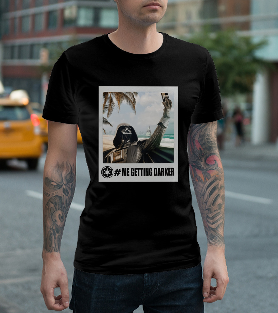 Me Getting Darker Darth Vader Star Wars Beach Selfie T-Shirt
