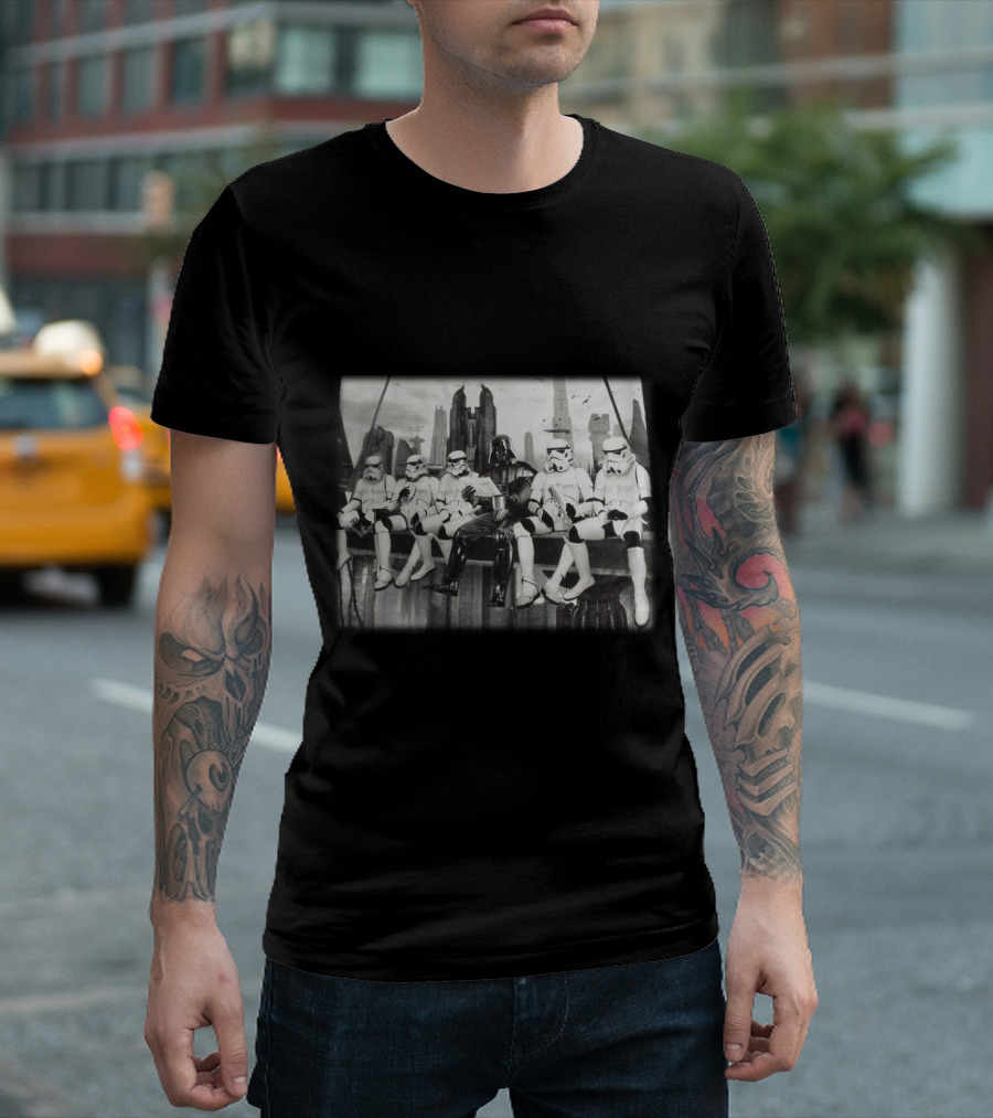 Relax Time Besides Sky Towers Darth Vader Star Wars Stormtrooper Lunch on Beam T-Shirt
