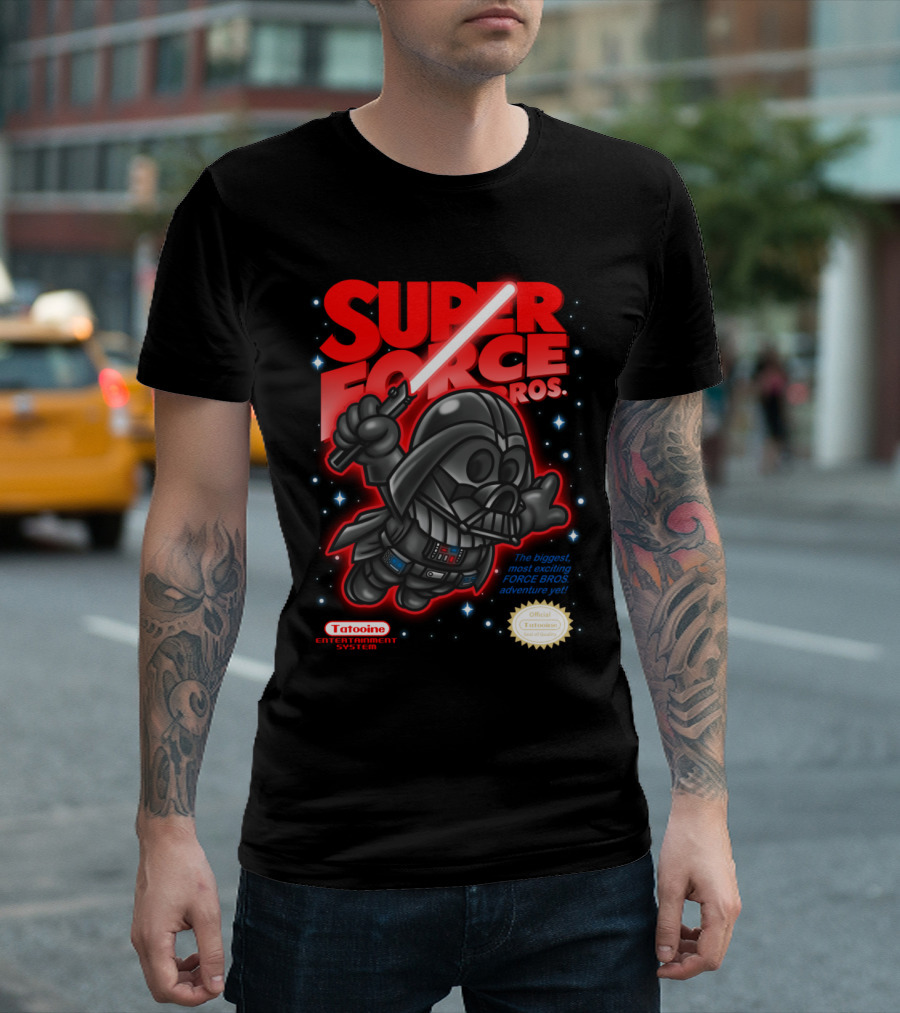 Super Force Bros Darth Vader Tatooine Entertainment System Adventure T-Shirt