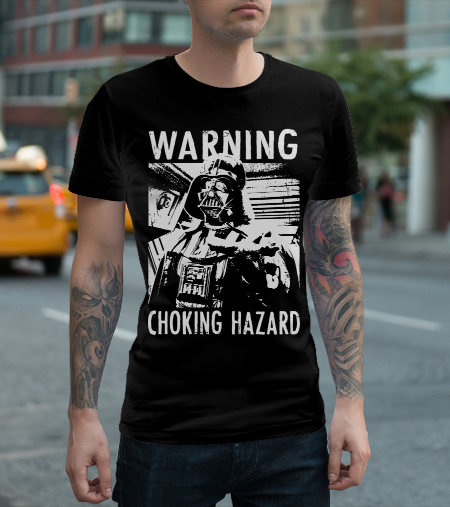Warning Choking Hazard Darth Vader Star Wars T-Shirt