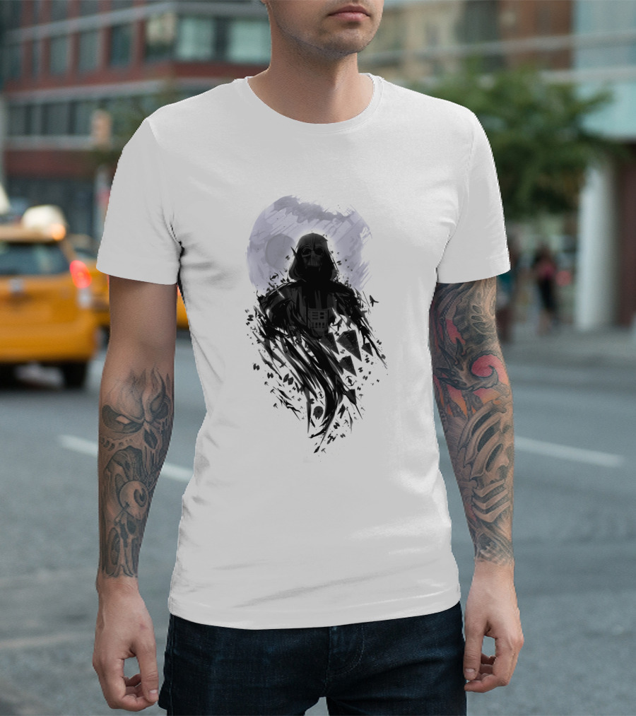Darth Vader Shadow of the Dark Side Star Wars Moon Scene T-Shirt