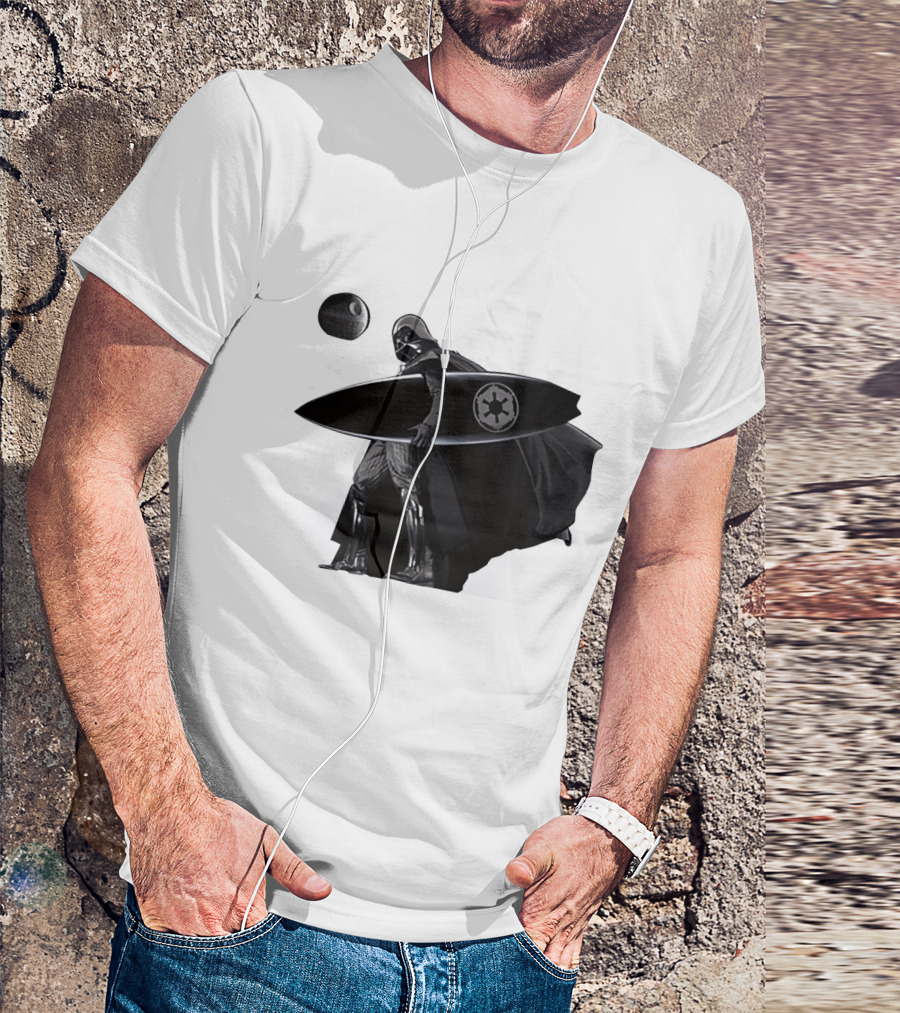 Darth Vader Surfing Dark Side Star Wars Imperial T-Shirt