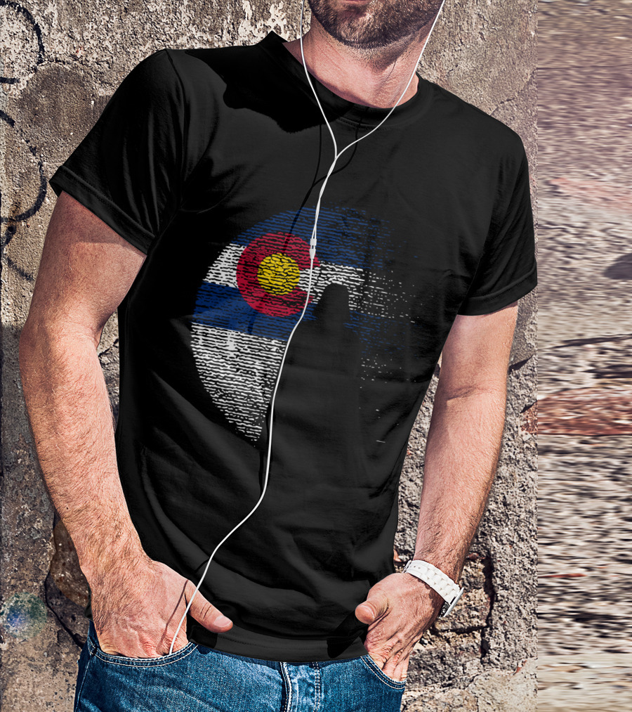 Colorado State Flag Darth Vader Death Star Moon T-Shirt