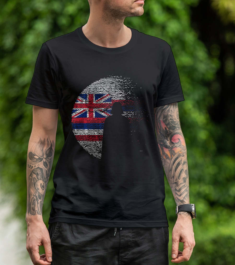 Hawaii State Flag Star Wars Death Star Vader T-Shirt
