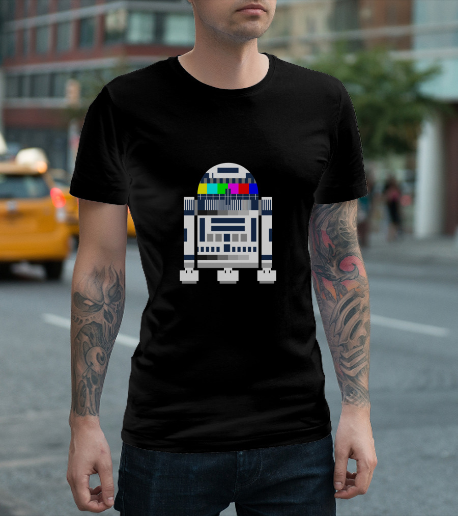 Classic R2 D2 Droid Star Wars TV Screen Elements T-Shirt