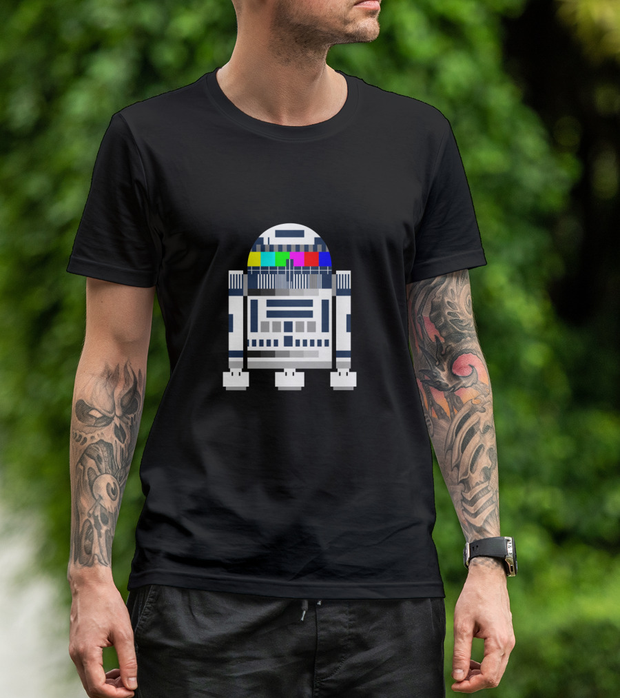 Classic R2 D2 Droid Star Wars TV Screen Elements T-Shirt