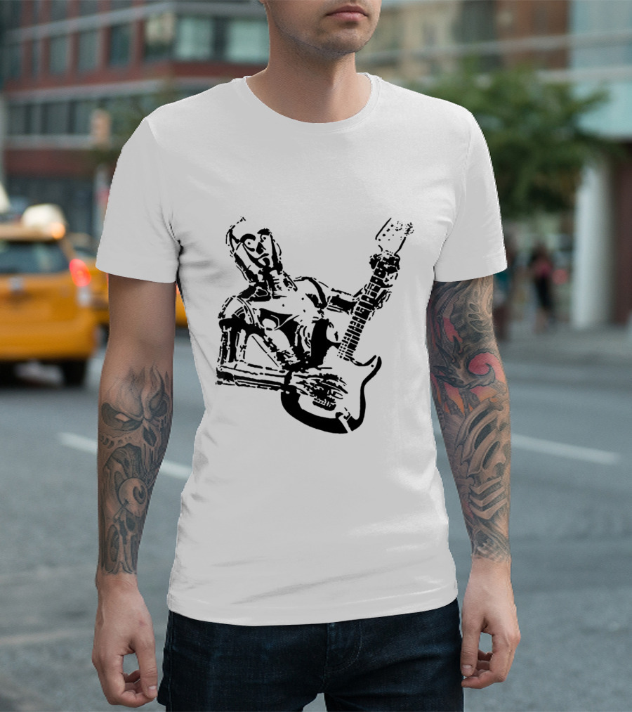 C 3PO Guitar Playing Droids Star Wars T-Shirt