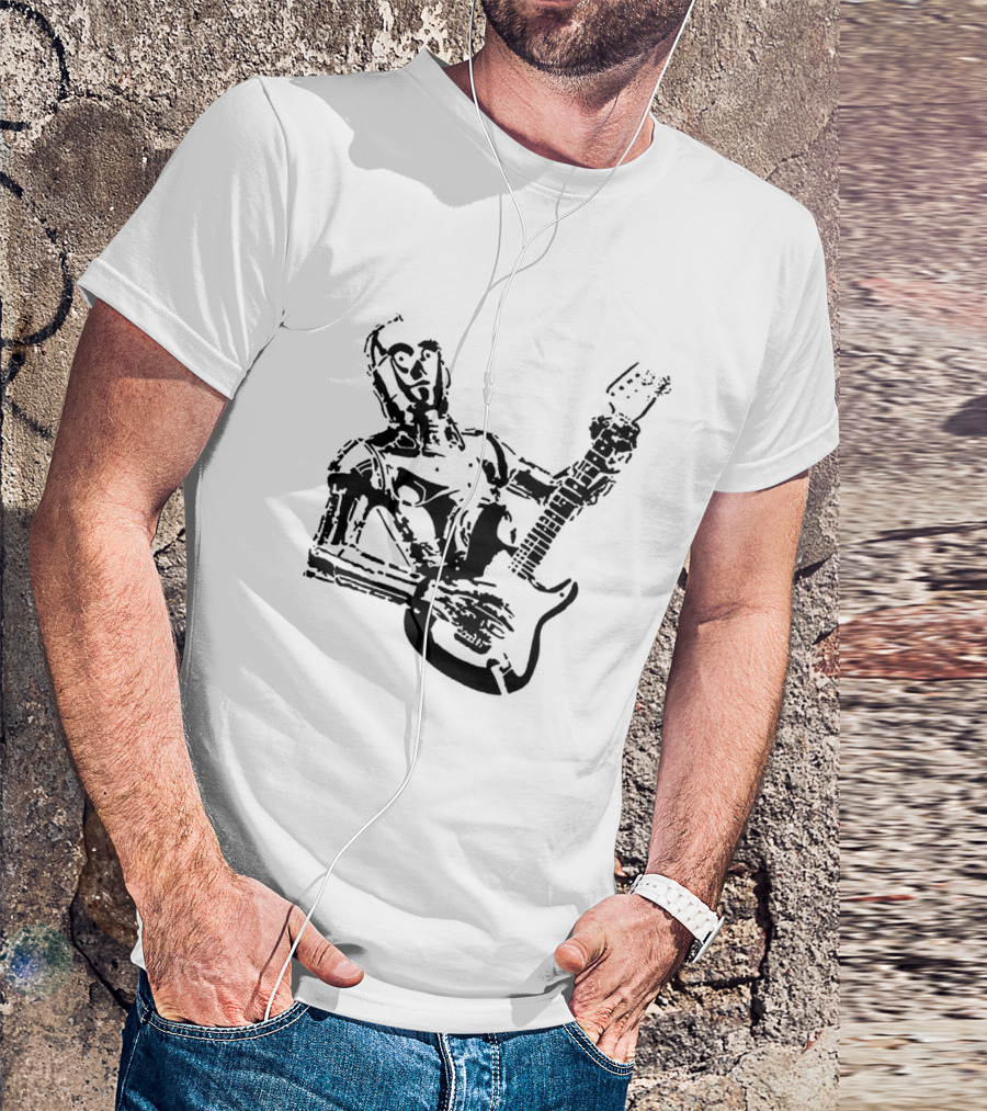 C 3PO Guitar Playing Droids Star Wars T-Shirt
