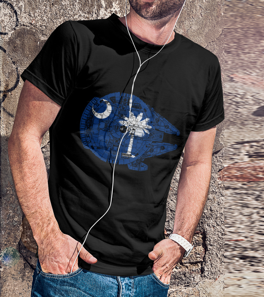 South Carolina Flag Millennium Falcon T-Shirt