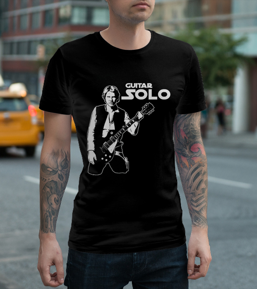 Guitar Solo Star Wars Han Solo with Guitar T-Shirt