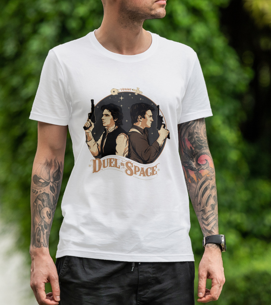 Duel In Space Versus Han Solo Star Wars T-Shirt