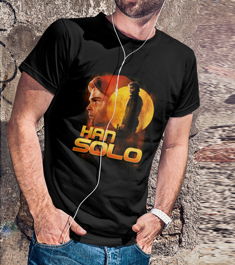 Young And Wild Han Solo Star Wars Iconic Character Graphics T-Shirt