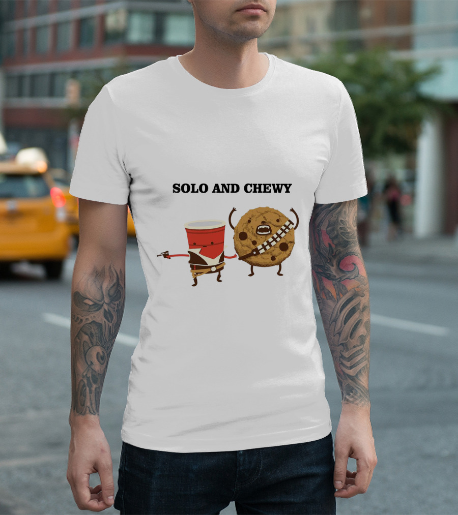 Solo And Chewy Han Solo Cup Cookie Star Wars Mashup T-Shirt