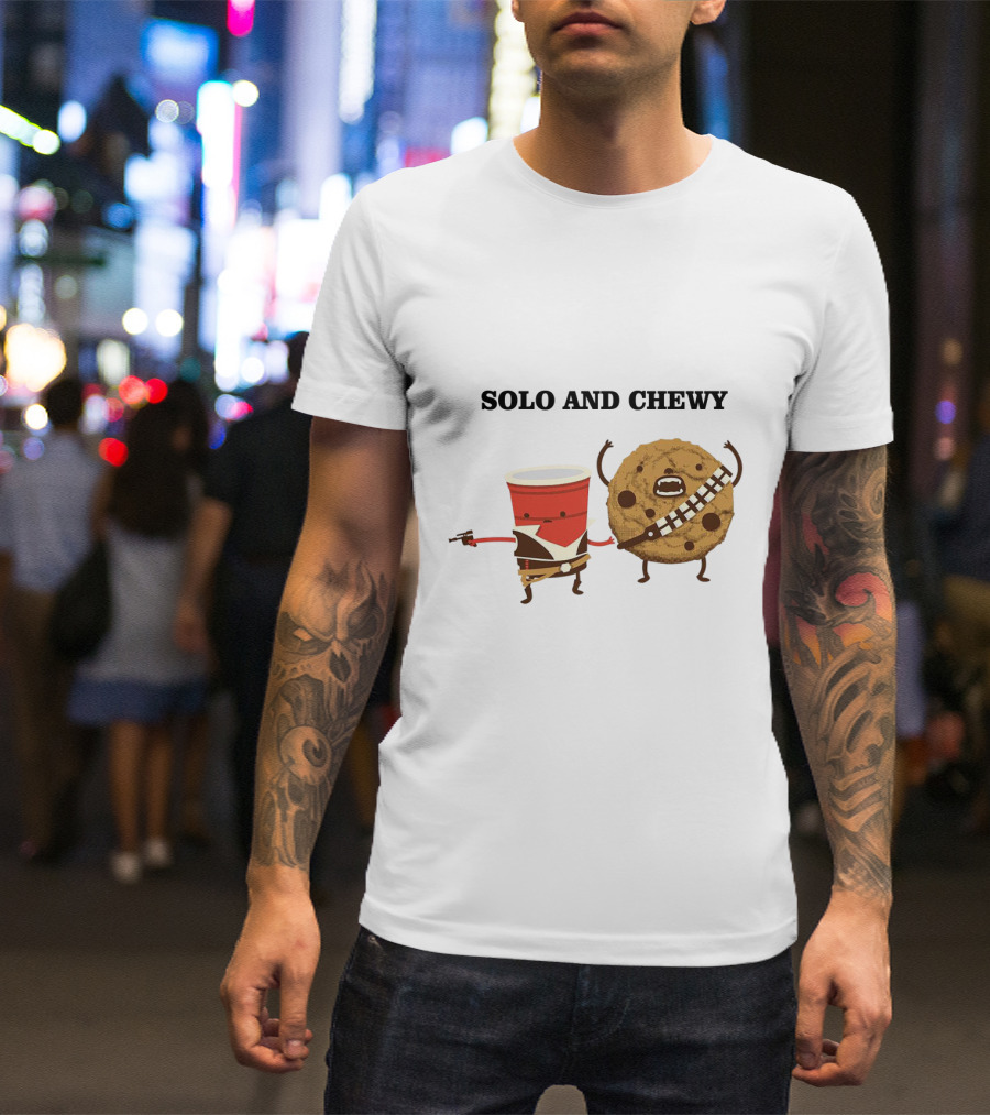 Solo And Chewy Han Solo Cup Cookie Star Wars Mashup T-Shirt