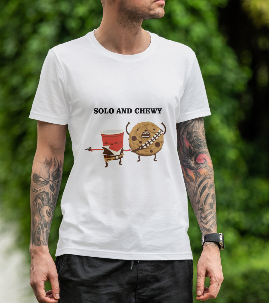 Solo And Chewy Han Solo Cup Cookie Star Wars Mashup T-Shirt