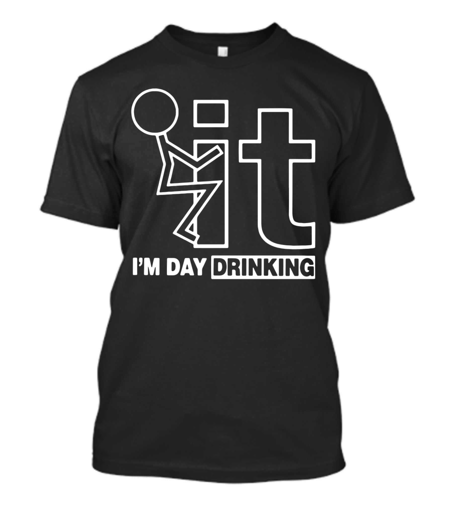 I'm Day Drinking It Funny Stick Figure Humor T-Shirt