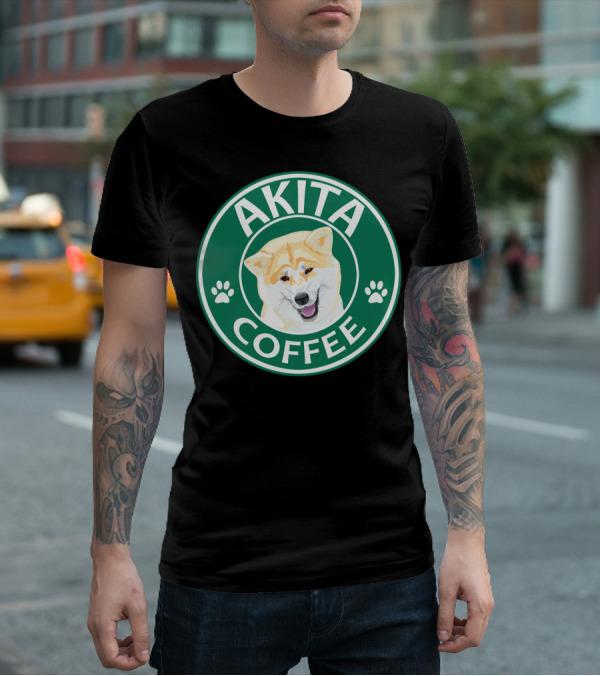 AKITA COFFEE Dog Paw T-Shirt