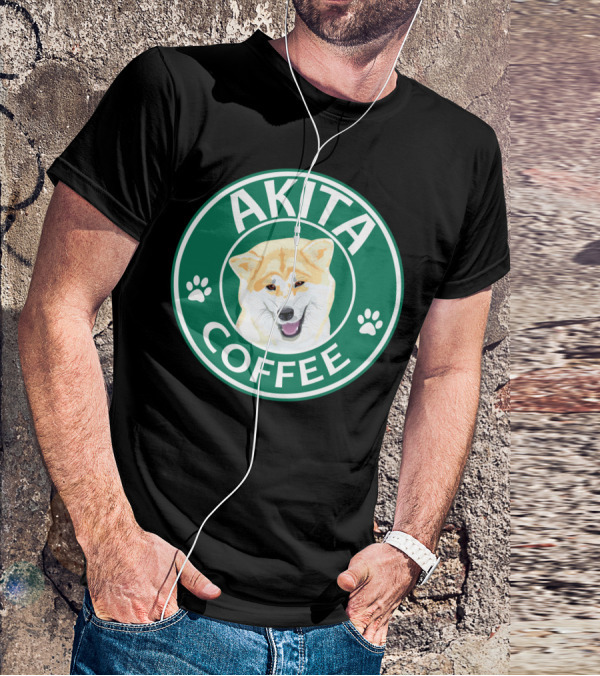 AKITA COFFEE Dog Paw T-Shirt