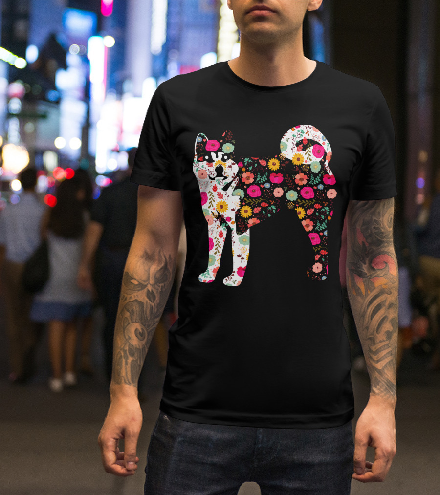Akita Floral Patterned Body T-Shirt