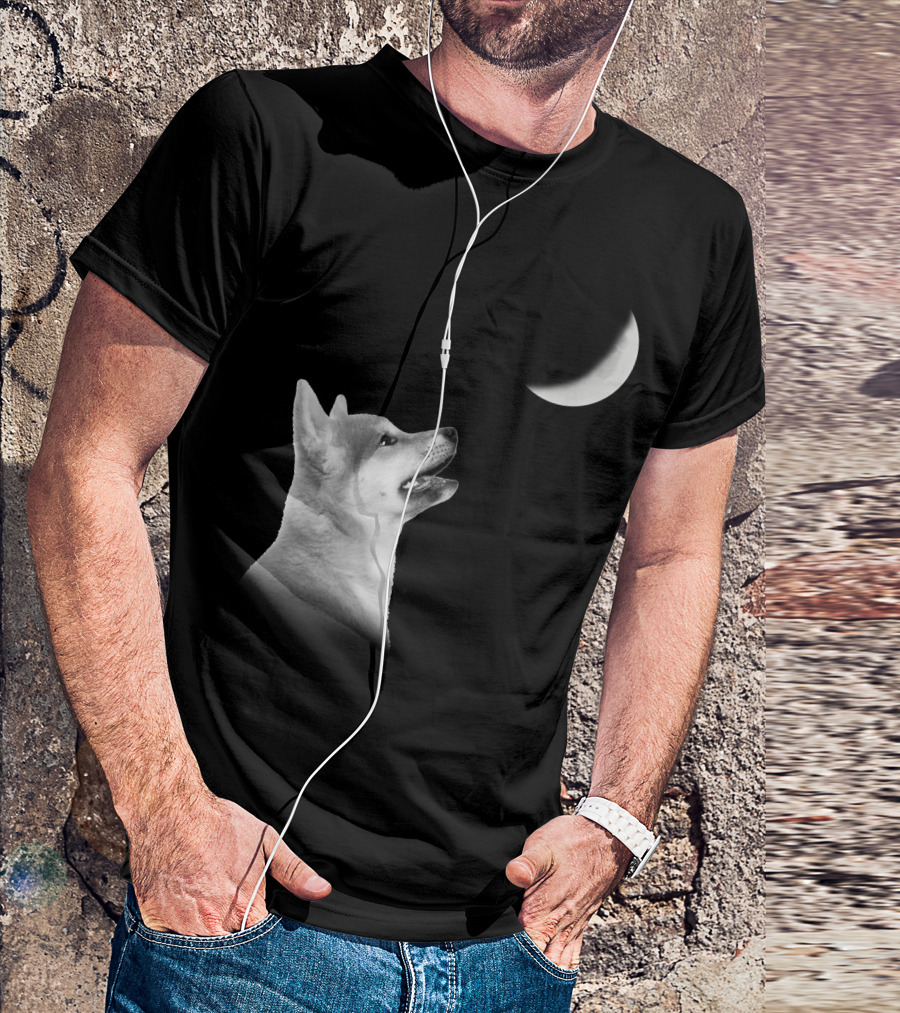 Akita Moonlight Lunar Gaze T-Shirt