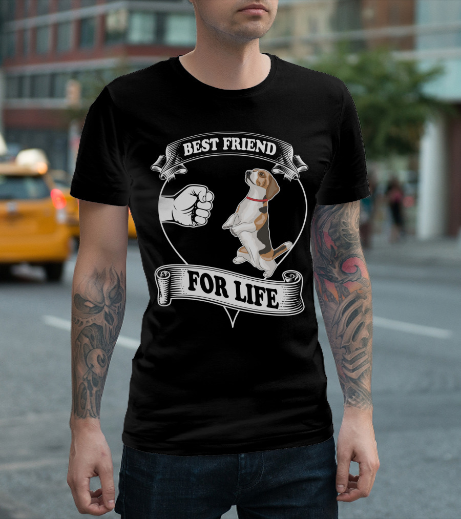 Beagle Best Friend For Life Fist Bump Paw T-Shirt