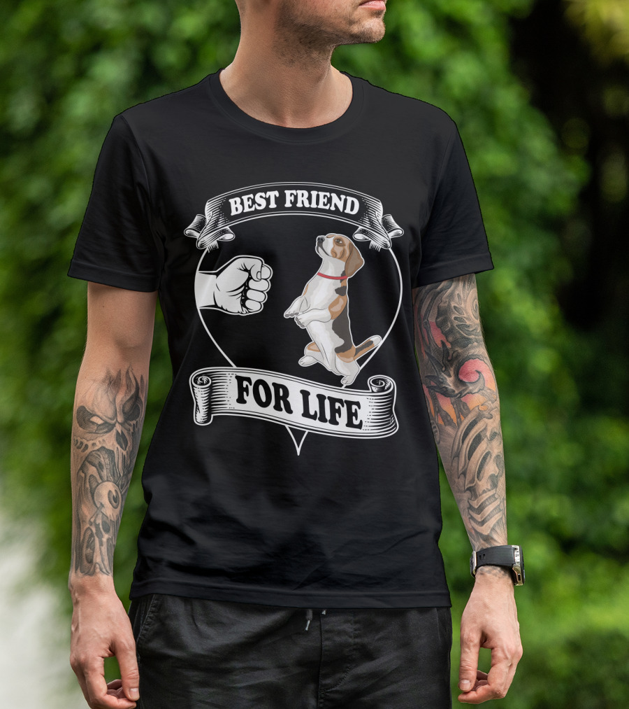 Beagle Best Friend For Life Fist Bump Paw T-Shirt