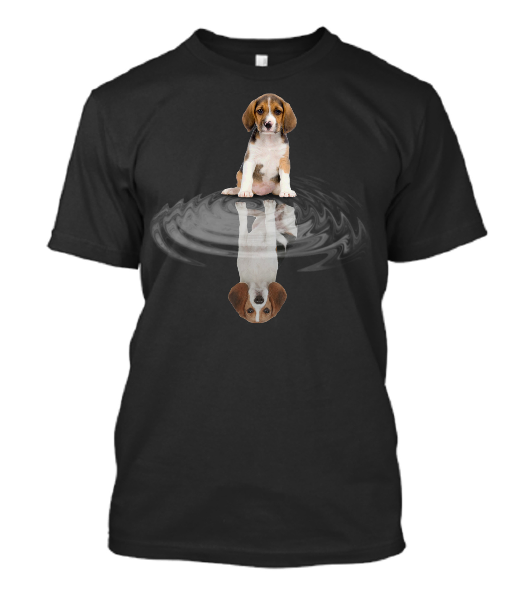 Beagle Reflection Dream In Rippling Water T-Shirt