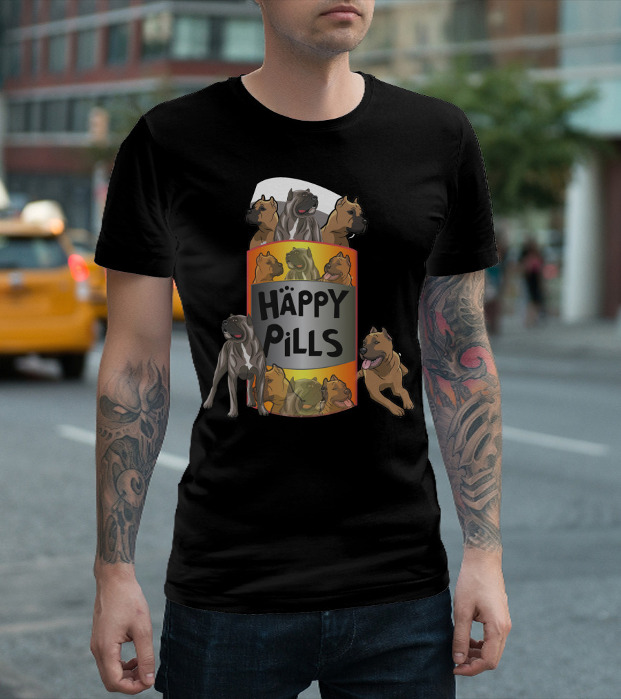 Happy Pills Dog Cartoon Canine Delight T-Shirt