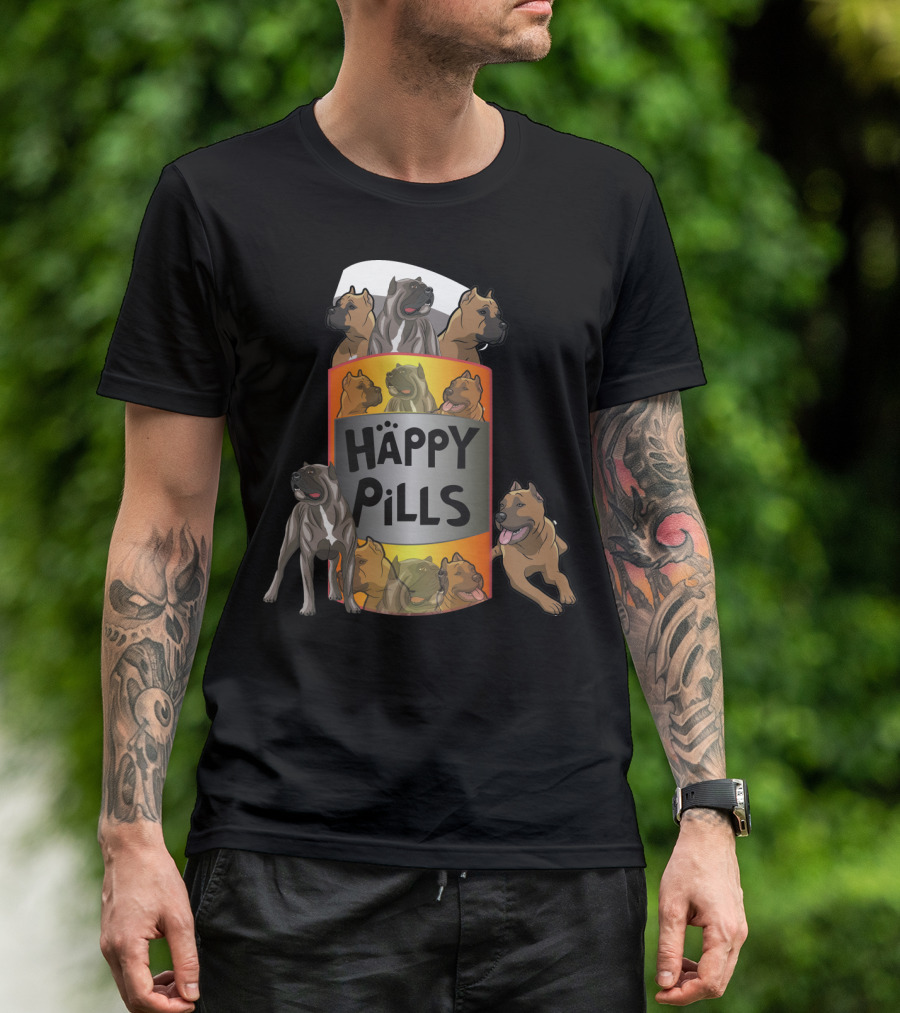 Happy Pills Dog Cartoon Canine Delight T-Shirt