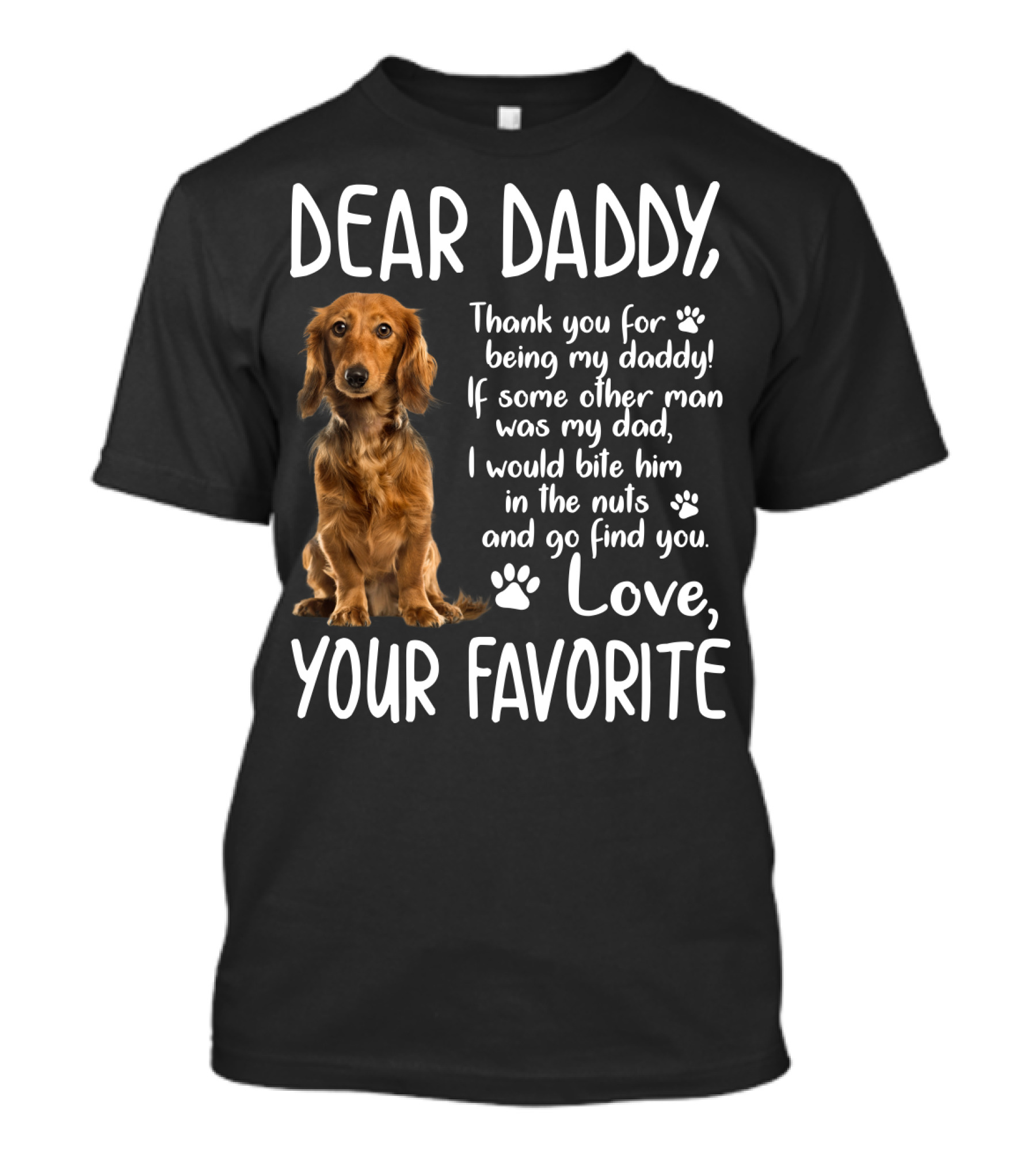 Dear Daddy Thank You For Being My Daddy Love Your Favorite Cocker Spaniel T-Shirt