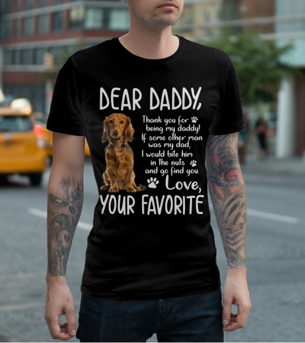 Dear Daddy Thank You For Being My Daddy Love Your Favorite Cocker Spaniel T-Shirt