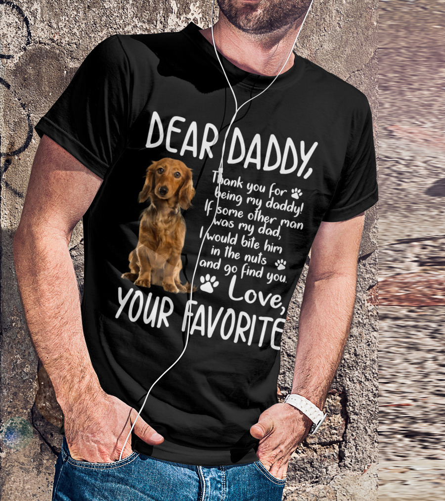 Dear Daddy Thank You For Being My Daddy Love Your Favorite Cocker Spaniel T-Shirt