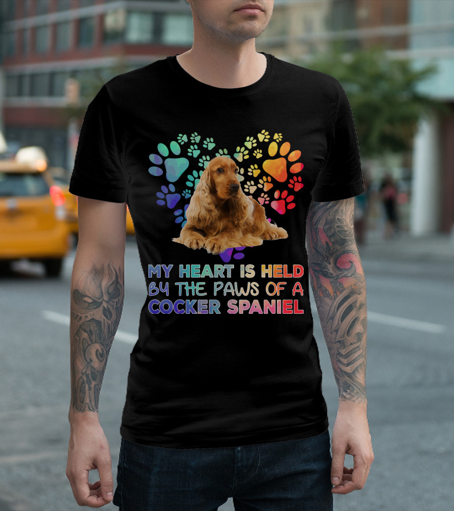 My Heart Is Held By The Paws Of A Cocker Spaniel T-Shirt