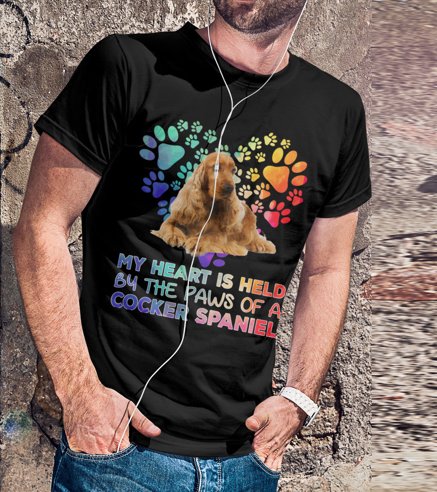 My Heart Is Held By The Paws Of A Cocker Spaniel T-Shirt