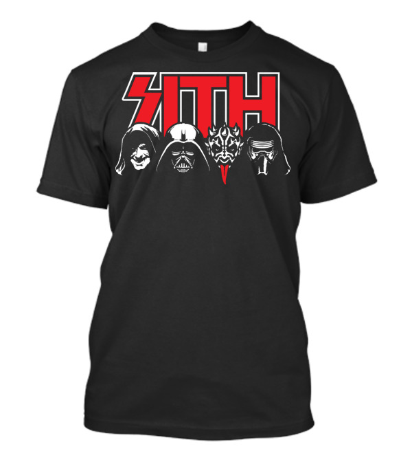 Sith Lords Metal Band Style Design With Hooded Figures And Masks T-Shirt