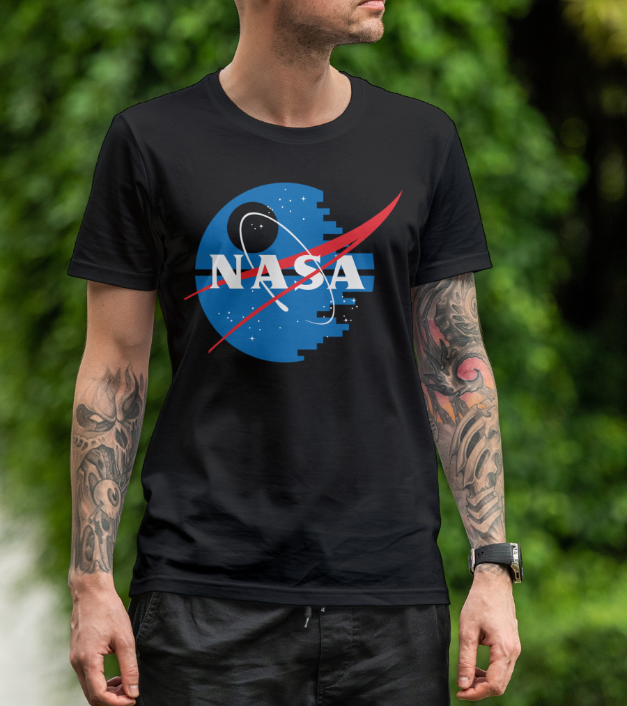 NASA Death Moon Star Wars Combination T-Shirt