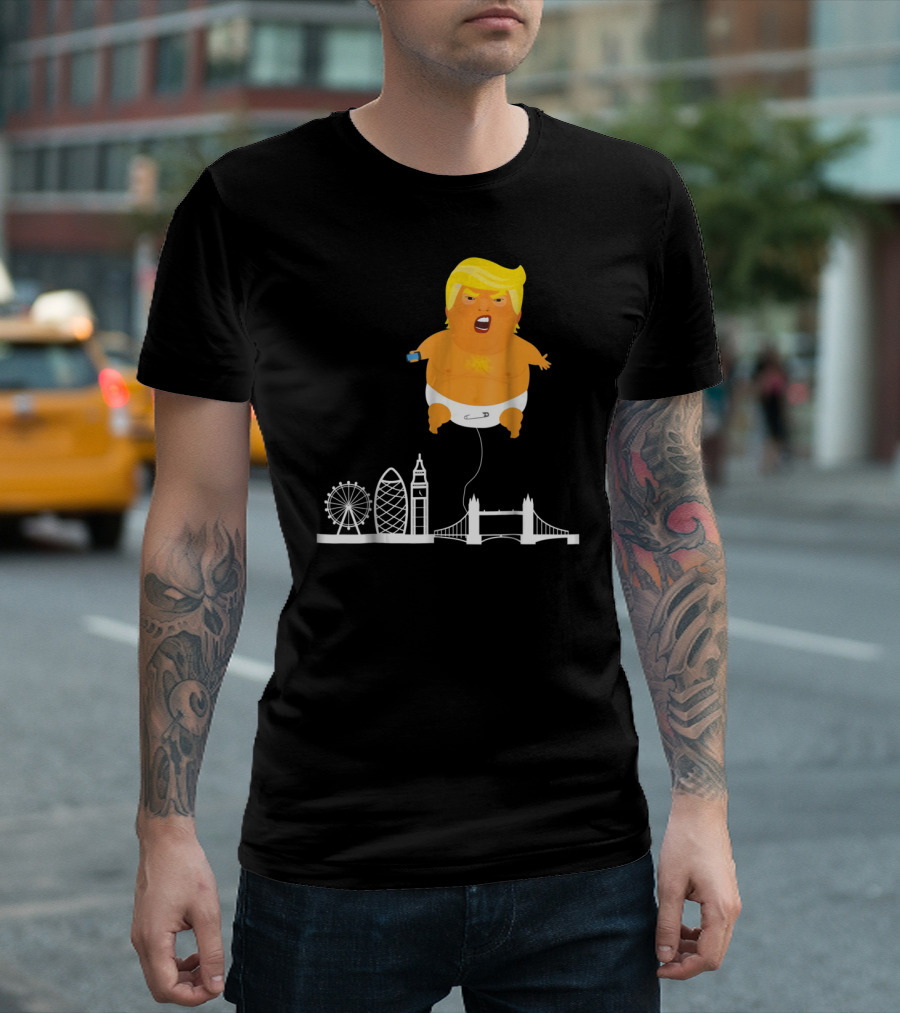 Trump Baby Blimp Over London Icons T-Shirt