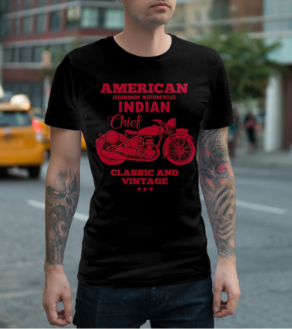 American Legendary Motorcycles Indian Chief Classic And Vintage T-Shirt