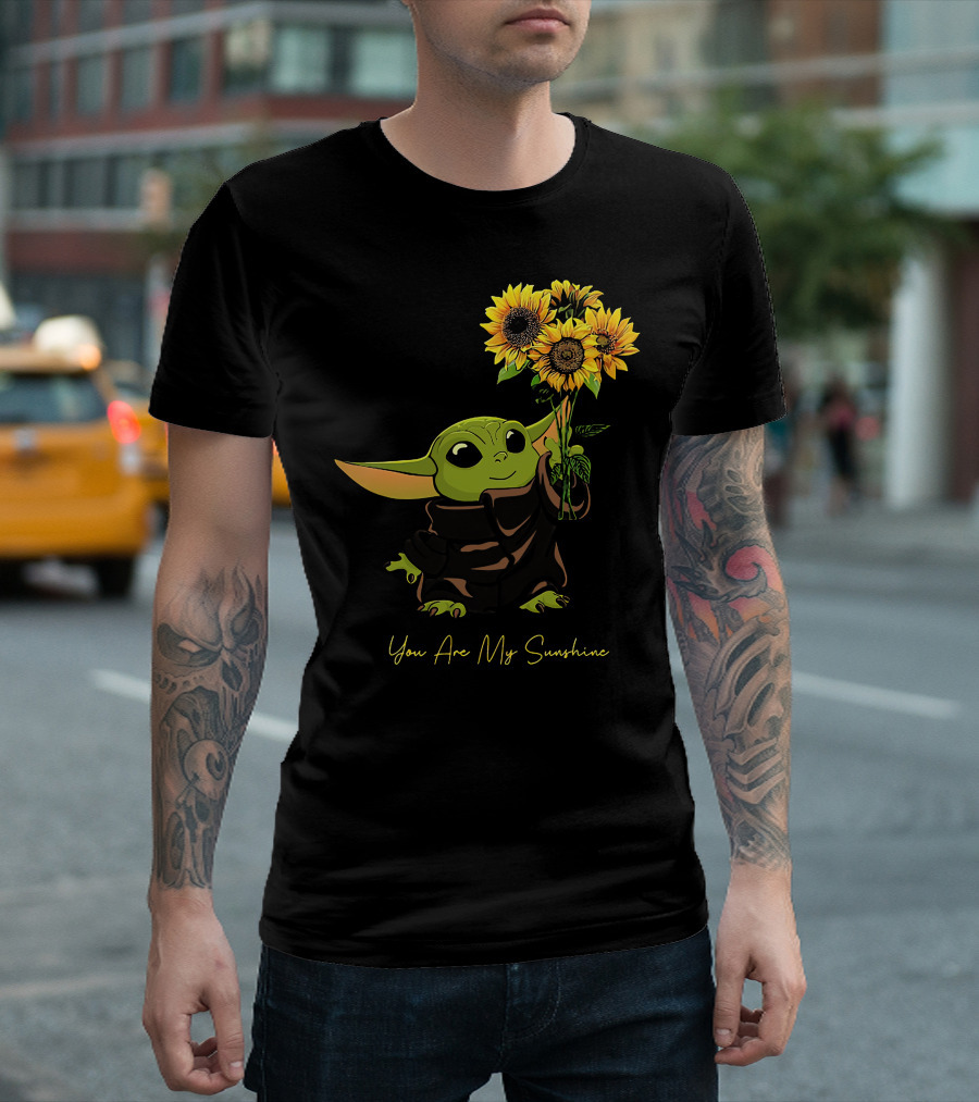 Baby Yoda You Are My Sunshine Sunflowers T-Shirt